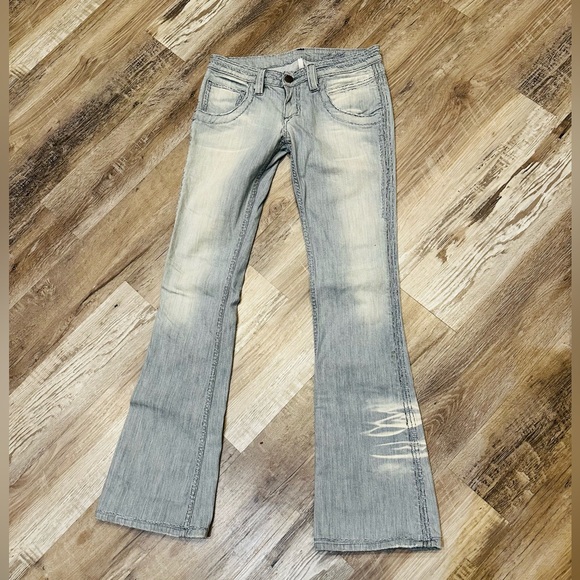 ELVIS RARE Low Rise Bootcut Jeans Size 27 - Picture 2 of 10